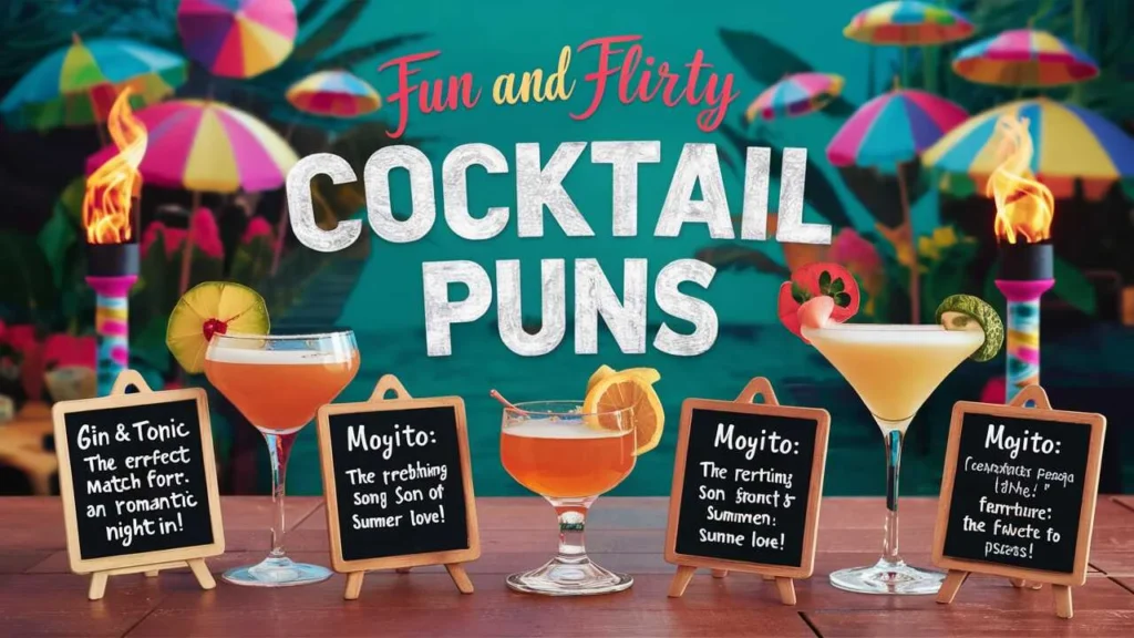 Fun and Flirty Cocktail Puns