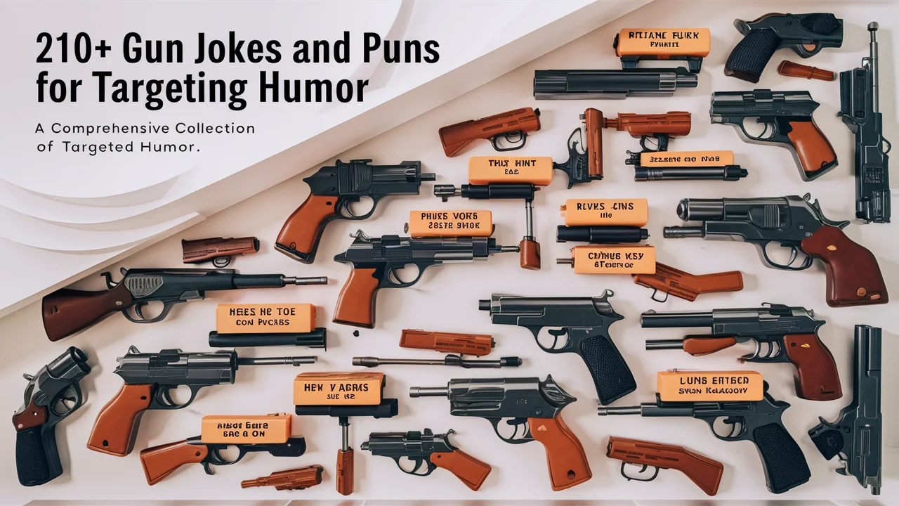 Gun Jokes and Puns for Targeting Humor